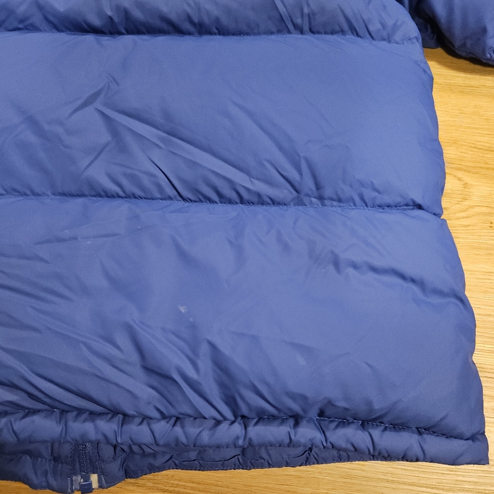 LANDS END 70% DOWN Kids Blue Puffer Winter Coat VEST CONVERTIBLE 14-16 L XL - Picture 8 of 8